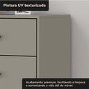 Ver imagem 7 de Cômoda de Cabeceira 3 Gavetas com Pintura UV e Pés em Metal 49x62x38cm Taupe
