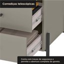 Ver imagem 6 de Cômoda de Cabeceira 3 Gavetas com Pintura UV e Pés em Metal 49x62x38cm Taupe