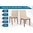 Ver imagem 2 de Conjunto: Mesa Sala Jantar Itália Tampo Madeirado C/ Vidro Curvo 136x136cm e 8 Cadeiras Sofia Cedro