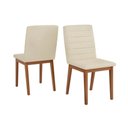 Ver imagem 7 de Conjunto: Mesa Sala Jantar Itália Tampo Madeirado C/ Vidro Curvo 136x136cm e 8 Cadeiras Sofia Cedro