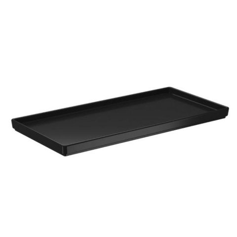 Prato Retangular 27x13x1,5cm Preto Uno Coza 27 x 13 x 1,5 cm - Preto Coza