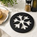 Ver imagem 1 de 4 Descanso de Panela Flocos de Neve Base Suporte Proteção