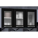 Ver imagem 5 de Módulo Cozinha Telasul Topázio Armário 3 Portas c/ Vidro Branco/Preto