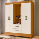 Ver imagem 1 de Guarda Roupa Linea 4 Portas Cinamomo Off White