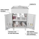 Ver imagem 5 de Gabinete Para Banheiro Com Lavatório Branco 02 Portas + Fita Veda Rosca