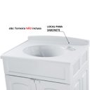 Ver imagem 7 de Gabinete Para Banheiro Com Lavatório Branco 02 Portas + Fita Veda Rosca