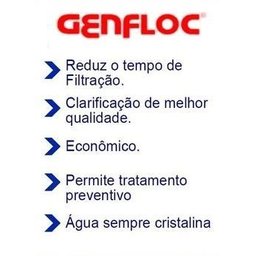Clarificante e Auxiliar de Filtração Genfloc 1 Litro Genco - 4