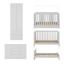 Ver mais imagens de Quarto de Bebê Completo Berço Americano 3 em 1 Colchão Encanto Multimóveis Mp4609 Branco