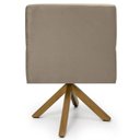 Ver imagem 3 de Kit 2 Poltronas Decorativas Giratórias Base Giromad Madeira Angel Veludo C-68 Marrom Claro - Domi