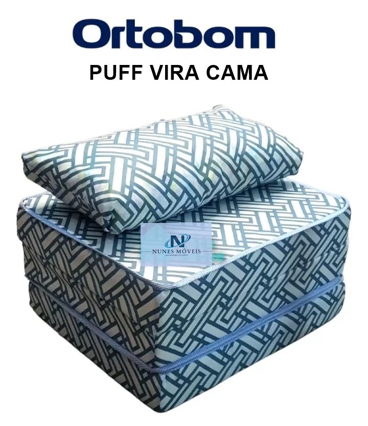 Puff Poltrona Colchão Dobrável 3 em 1 +travesseiro Vira Cama - 1