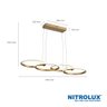 Luminária Pendente Dourado Moderno Led 48W 4000K - 3