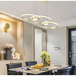 Luminária Pendente Dourado Moderno Led 48W 4000K - 2