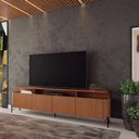 Ver imagem 1 de Rack Bend 220 cm Porta Lisa Incolar Cedro com Pé Preto