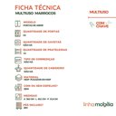 Ver imagem 6 de Armário Multiuso Marrocos 2 Portas 4 Prateleiras com Chave - Linha Mobília - Cinamomo