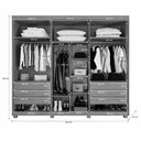 Ver imagem 4 de Guarda-roupa 3 Portas 6 Gavetas Siena Cinamomo Off White