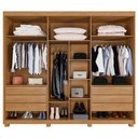 Ver imagem 3 de Guarda-roupa 3 Portas 6 Gavetas Siena Cinamomo Off White