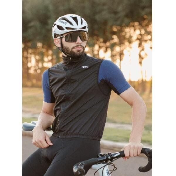 COLETE CORTA VENTO MASCULINO BASIC PEDAL BRUTO PRETO XG - 2