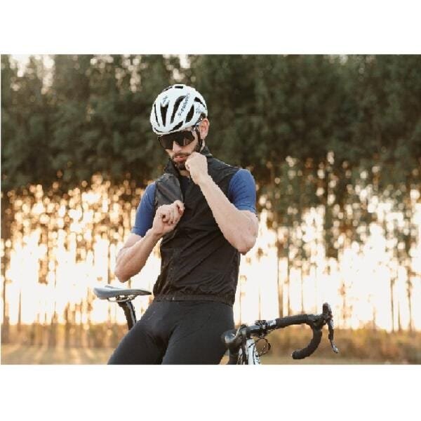 COLETE CORTA VENTO MASCULINO BASIC PEDAL BRUTO PRETO XG - 3