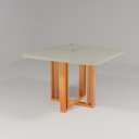 Ver imagem 1 de Mesa MDF/Vidro 90x90 Paola Bom Pastor