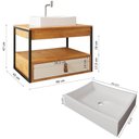 Ver imagem 4 de Gabinete de Banheiro com Espelho e Cuba Branca Preto-canela-off White-castanho