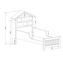 Ver imagem 3 de Cama Casinha com cama auxiliar nichos e prateleira Rosa - Vitamov