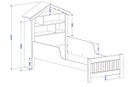 Ver imagem 3 de Cama Casinha com cama auxiliar nichos e prateleira Rosa - Vitamov