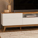 Ver imagem 5 de Rack para TV Ate 75' Diadema Off White/Canela Mobler