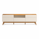 Ver imagem 2 de Rack para TV Ate 75' Diadema Off White/Canela Mobler