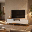 Ver imagem 6 de Rack para TV Ate 75' Diadema Off White/Canela Mobler