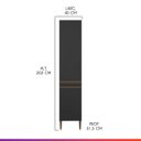 Ver imagem 2 de Armário Vertical 40cm Cozinha 2 Portas com Puxador Bronze Preto