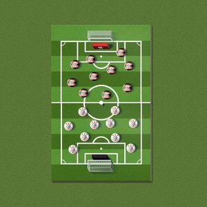 Futebol de Botão- Quadros ou Placas Modulares com 2 Peças