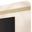 Ver imagem 6 de Rack Sala Martina com Painel TV 80 pol Orgânico Ermione B01 Off White Champanhe - Lyam Decor