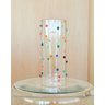 Vaso  Decorado Vidro  com Mini Gemas Coloridas  Design Italiano Sphere 25 cm de  Altura x 10 cm - 2