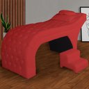 Ver imagem 5 de Maca Estofada Estética Capitonê 60 Cm Suede Vermelho - Fm