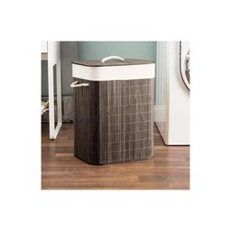 Cesto Bambu com Tampa Escuro - 2