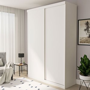 Guarda-roupa Solteiro 2 Porta de Correr 2 Gavetas Salvador - Branco