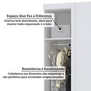 Ver imagem 6 de Guarda Roupa de Canto Reto Modulado 90cm 1 Porta Alpes Luciane Móveis
