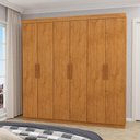 Ver imagem 1 de Guarda-Roupa Solteiro com 6 Portas e 2 Gavetas 153cm Multimóveis CR35562 Madeirado
