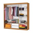 Ver imagem 5 de Guarda-Roupa Solteiro com 6 Portas e 2 Gavetas 153cm Multimóveis CR35562 Madeirado