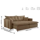 Ver imagem 3 de Sofa Cama e Reclinavel Lisboa 1,80m 03 Lugares Mola Ensacada Txr