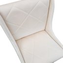 Ver imagem 4 de Kit 08 Cadeiras Para Sala de Jantar Lizz Pés Palito Veludo Bege D'Classe Decor