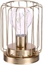 Ver imagem 3 de Kit 6 Abajur de Mesa Geométrico Lâmpada Led Metal Dourado