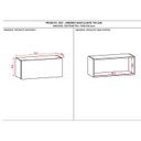 Ver imagem 3 de Armário Aéreo Line Basculante 70 Cm Gris - Kits Paraná