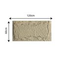 Ver imagem 3 de Revestimento de Parede Pedra Leve Decorativa 3D 120cm x 60cm x 5cm Formaco Decor Marrom/Marfim
