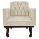 Ver imagem 7 de Kit Diva Recamier Juliana 160cm Lado Direito e 02 Poltronas Classic Suede Bege - Amarena Móveis