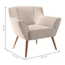 Ver imagem 3 de Poltrona para Sala de Recepção Viana Inca Areia