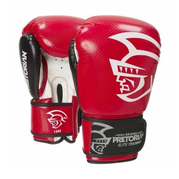 Luva de Boxe/Muay Thai Pretorian Elite-Vermelho/Preto 16Oz - 1