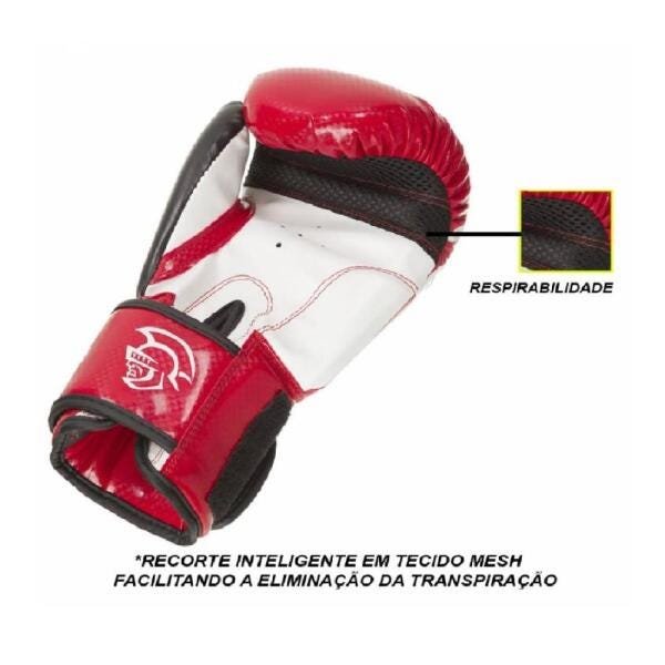 Luva de Boxe/Muay Thai Pretorian Elite-Vermelho/Preto 16Oz - 4
