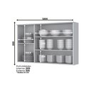 Ver imagem 3 de Armário Aéreo p/ Cozinha Americana 3 Portas 120cm Branco - Henn