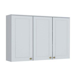 Armário Aéreo p/ Cozinha Americana 3 Portas 120cm Branco - Henn - 1